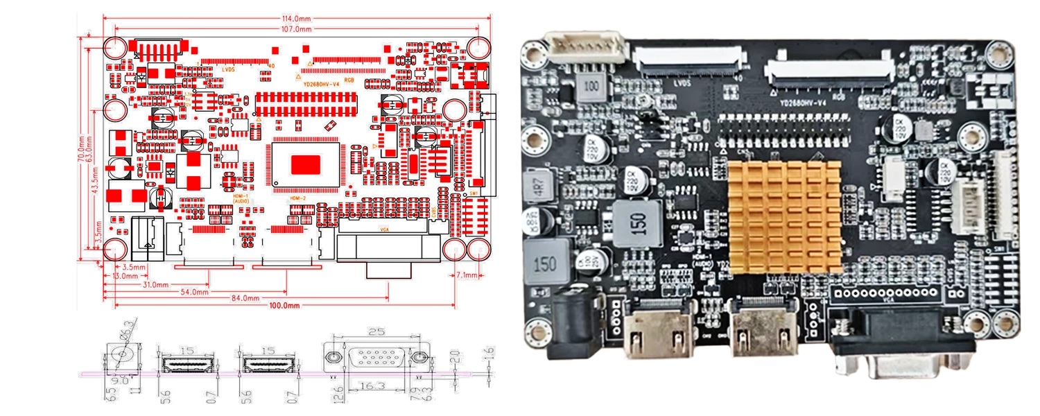 2 hdmi to lvds interface ad board details