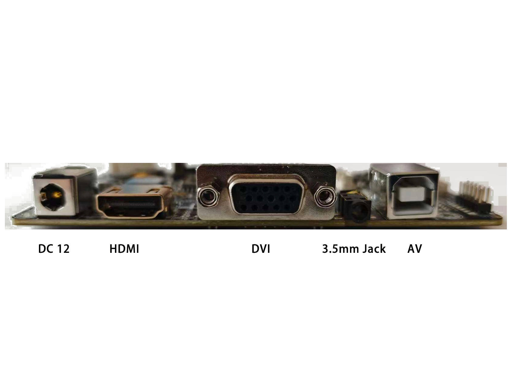 Industrial LCD Controller Board Interface Diagram Showing HDMI VGA AV and LVDS Connections