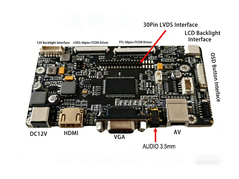 HDMI and VGA to LVDS and RGB Interface AD board